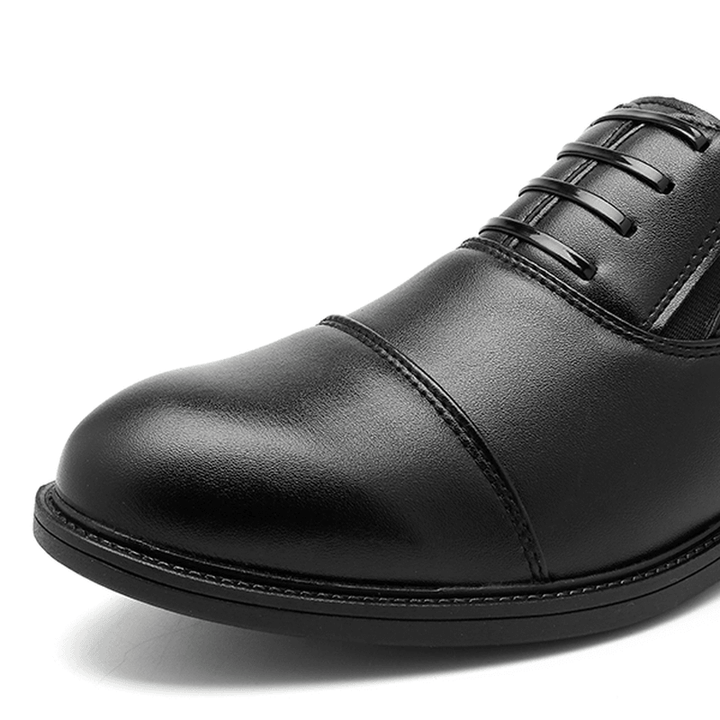 Men Comfy Leather Slip on Formal Shoes - MRSLM