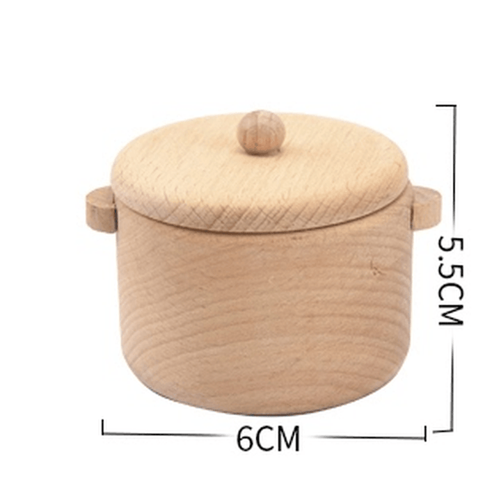 1-6 Years Old Solid Wood Wooden Simulation Microwave Oven Gas Stove Cooking Play House Toy - MRSLM