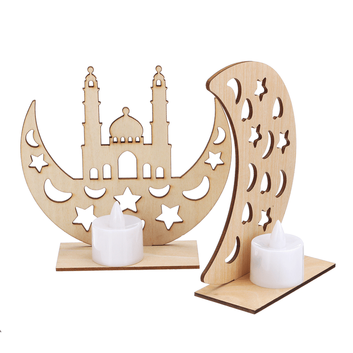 Wooden Lamp DIY Islamic Palace LED Decorations Desktop Gifts for Eid Mubarak - MRSLM