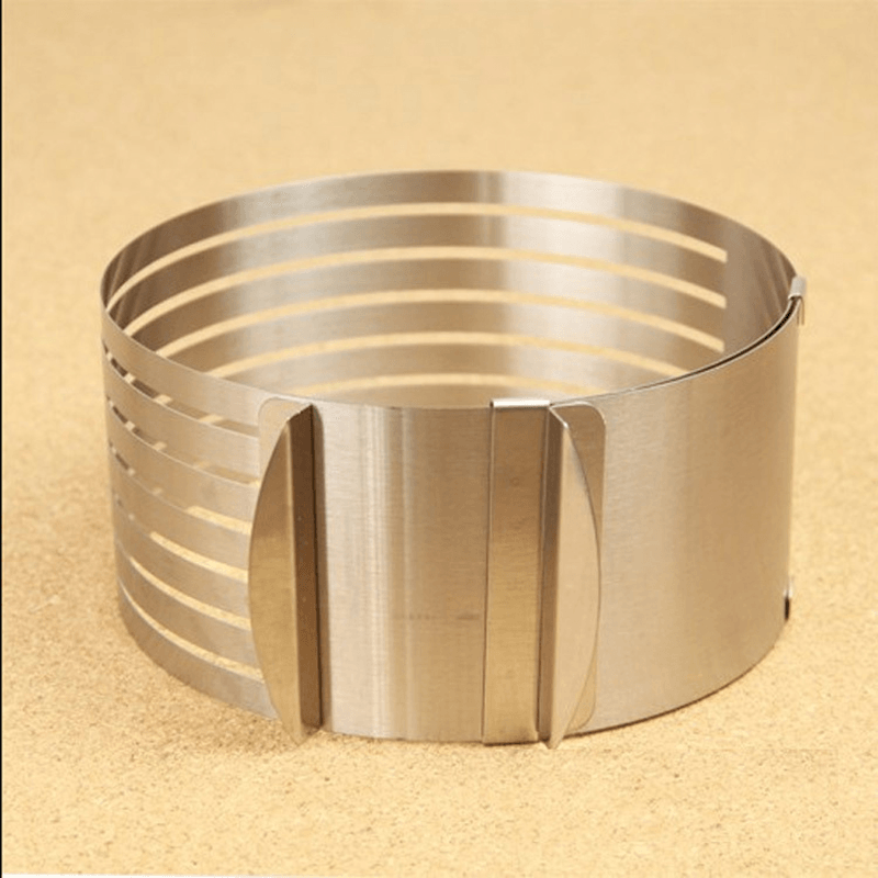 20Cm Adjustable Cut Layered Stainless Steel round Ring Circular Baking Mold Bakeware - MRSLM