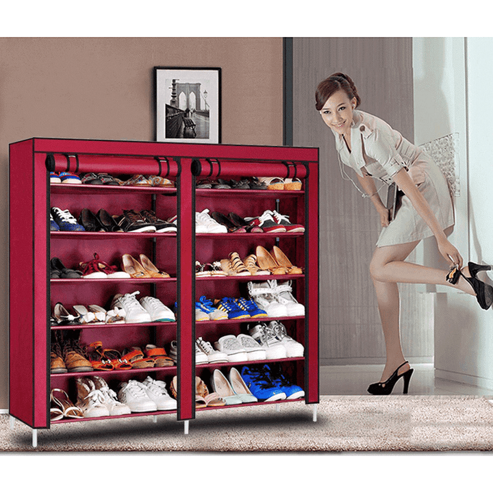 Baiyexuan XG-12 Non-Woven Cabinet Double-Row Dustproof Suitable for Living Room and Bedrooom - MRSLM