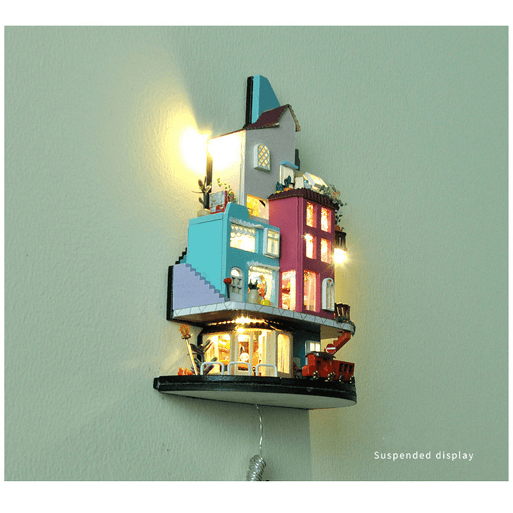 TIANYU TC2 Cloud Town DIY House Cloud House Candy Color Town Art House Creative Gift with Dust Cover - MRSLM