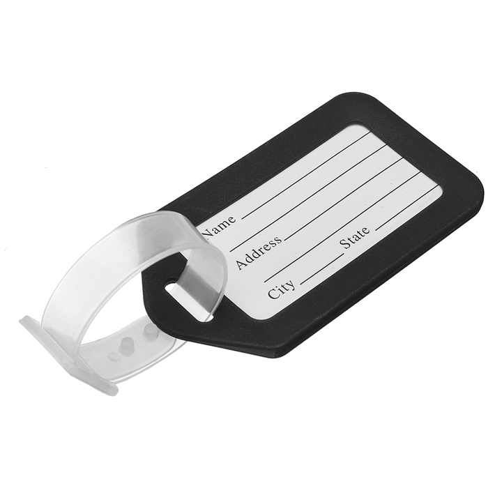 10 Pcs Luggage Bag Tag Name Address ID Label Plastic Travel Bag Tags for Suitcase Bag - MRSLM