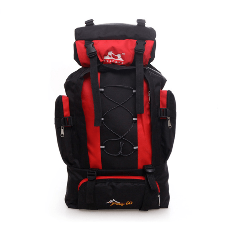 60L Nylon Backpack Waterproof Sports Travel Hiking Climbing Shoulder Bag Unisex Rucksack - MRSLM