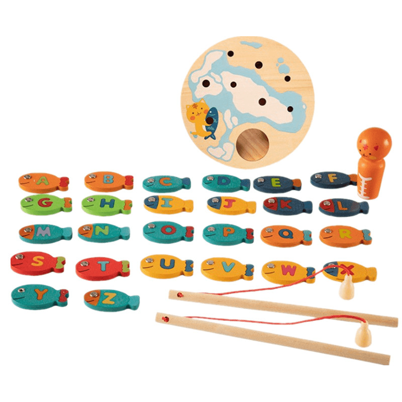 Magnetic Fishing Toy Set for Infants and Children 1-2 Years Old Puzzle - MRSLM