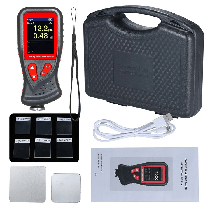 GT230 Coating Thickness Gauge Automobile Paint Detector Mini Digital Coating Thickness Tester with Storage Case - MRSLM