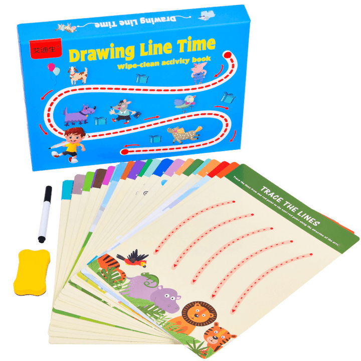 Baby Concentrates and Draws Lines with Pen and Dots - MRSLM