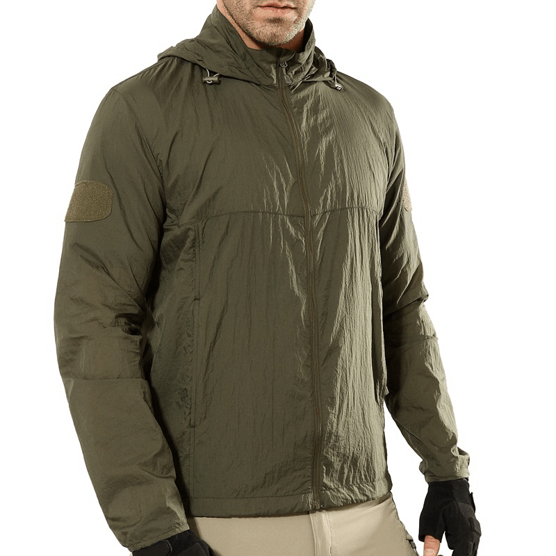 Mens Tactical Skin Outdoor Skin Jacket Lightweight Thin Wind - MRSLM