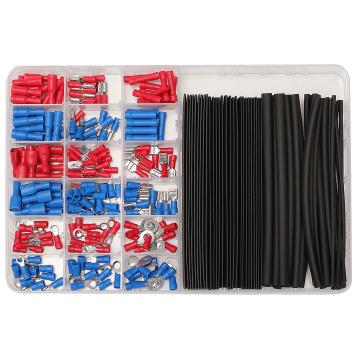 Excellway® 260Pcs Terminals Heat Shrink Tube Assorted Connectors Set - MRSLM