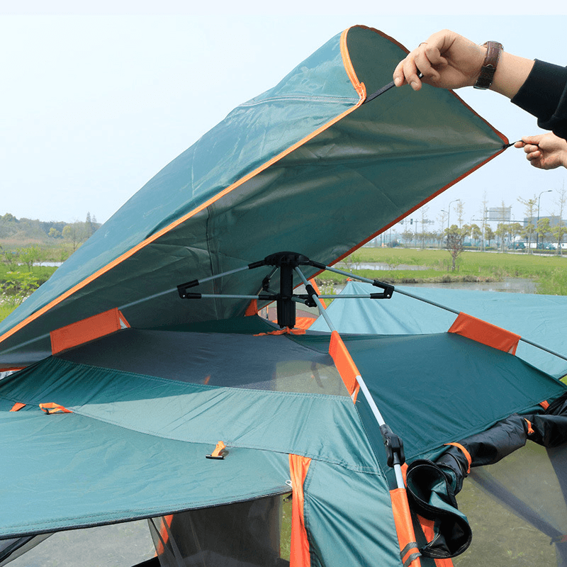 Outdoor Automatic Tent 4 Person Family Tent Picnic Traveling Camping Tent Outdoor Rainproof Windproof Tent Tarp Shelter - MRSLM