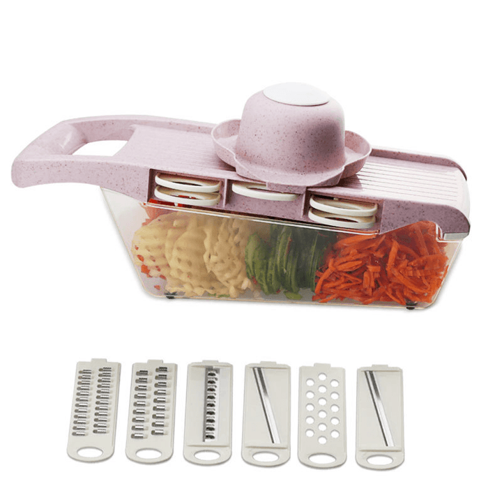 Multi-Function Vegetable Cutter with Steel Blade Mandoline Slicer Fruit Grater for Kitchen Cutting Tool - MRSLM