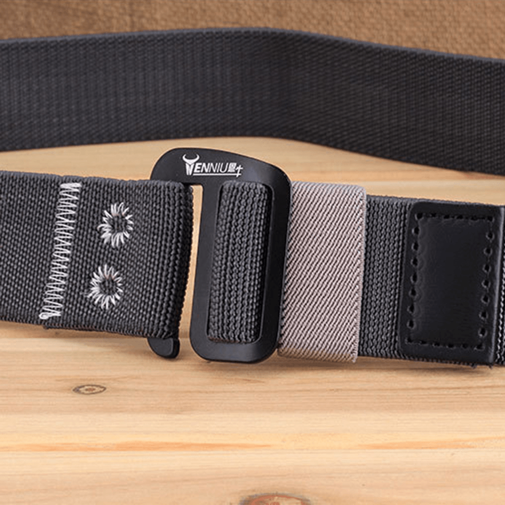 Men Nylon Elastic Belt Outdoor Woven Canvas Belt - MRSLM