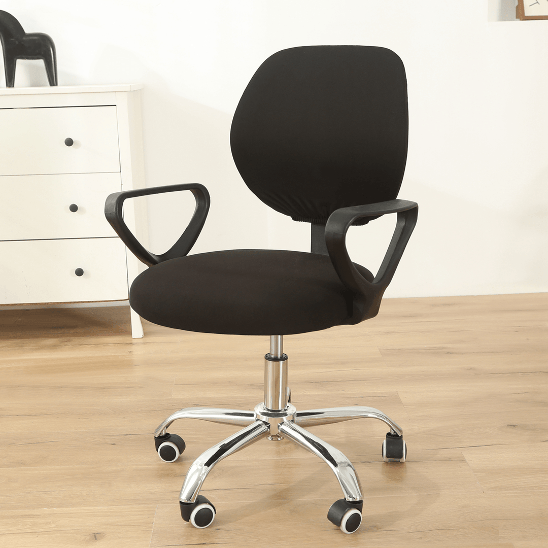 Elastic Swivel Computer Chair Seat Back Cover Office Armchair Decor Protector - MRSLM