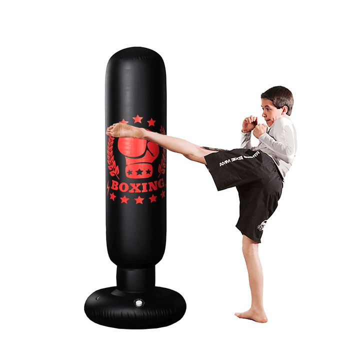 160CM Free Standing Inflatable Boxing Punch Bag Kick Training Boxing Training Sandbag for Adults - MRSLM