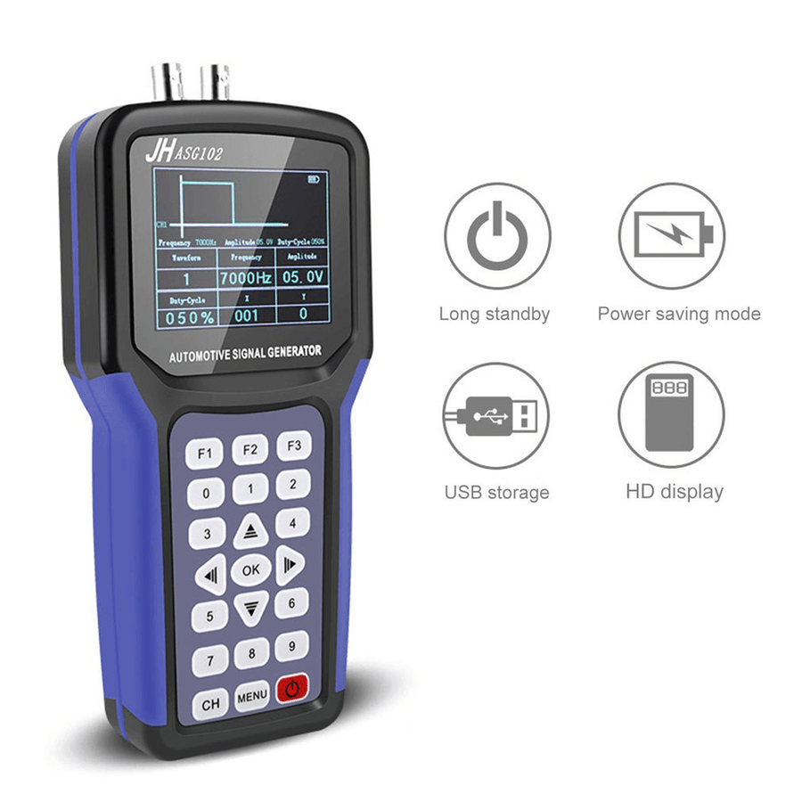 New Jinhan ASG102 Digital Handheld Signal Generators 2 Channels JHASG102 Automotive Signal Generator Kit with Data Function - MRSLM