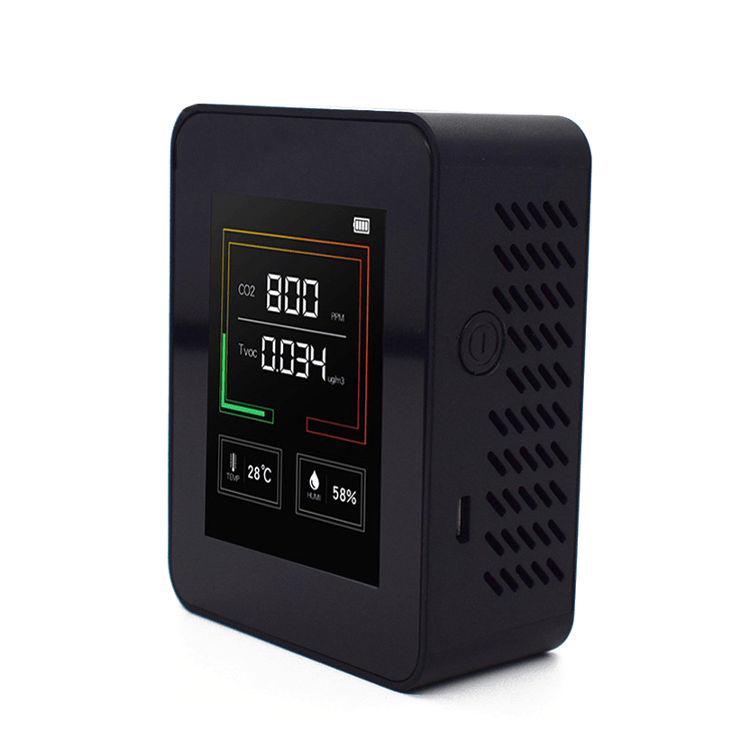 K03 CO2 Detector Household Air Quality Detector Multifunctional C02 Temperature Humidity Tester LCD Display with Backlight - MRSLM
