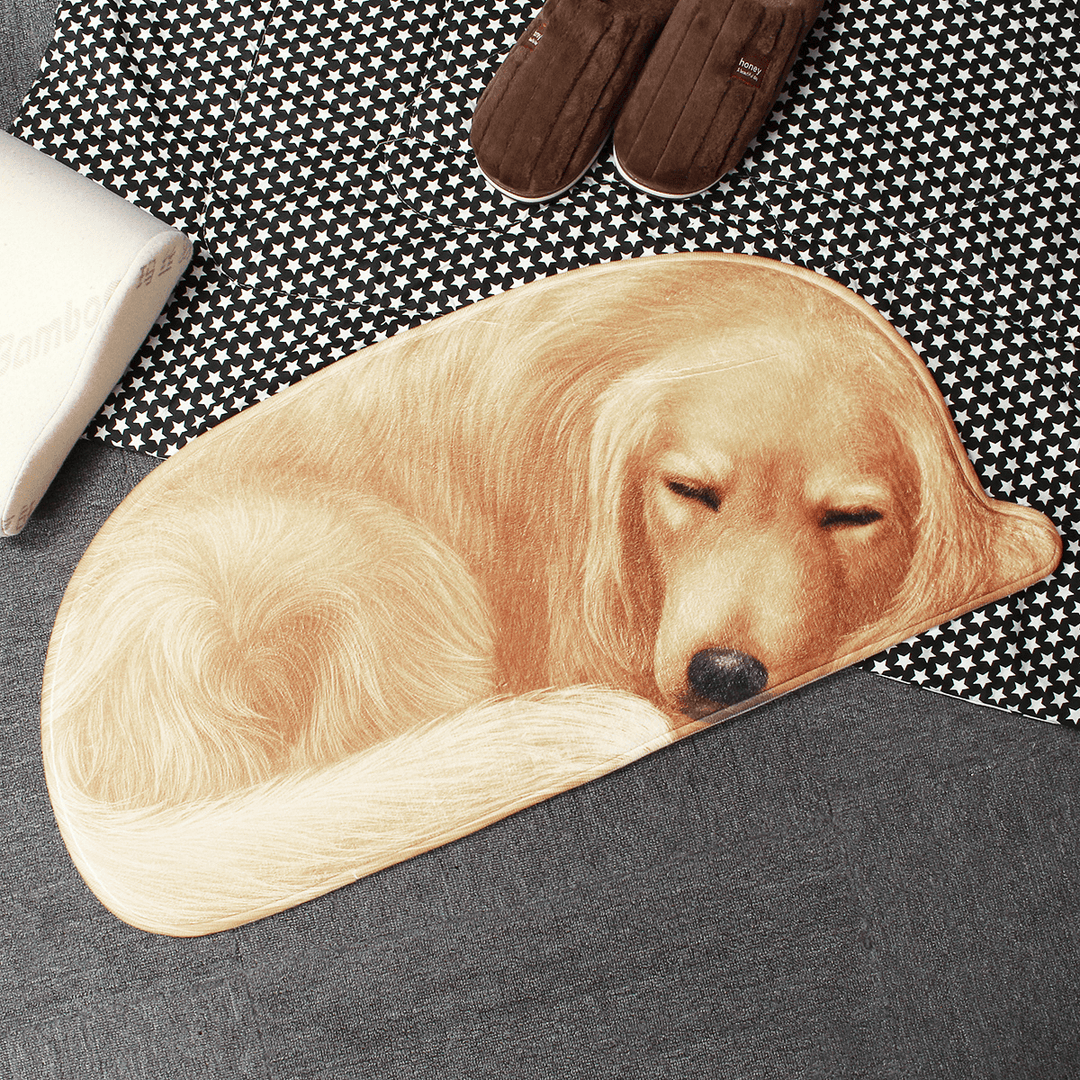 3D Cute Dog Pattern Doormat Indoor Print Door Mat Suedel Floor Rugs - MRSLM