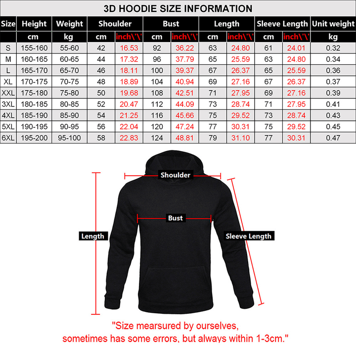 Harajuku Style European and American Trend Digital Printing Hoodie Men - MRSLM