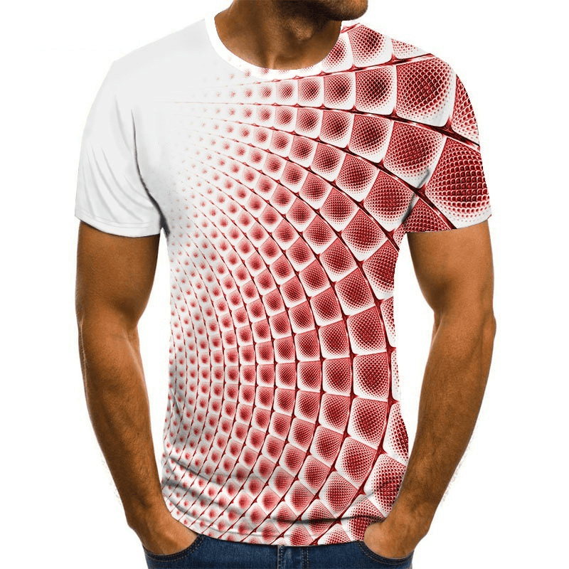 Trendy Fashion Novelty Multicolor 3D Graphic Printing T-Shirt Men'S Custom Streetwear Casual Wear - MRSLM