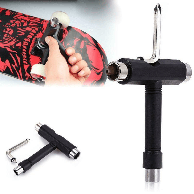 Multi-Function Skateboard Tools T Tools Allen Key L-Type Phillips Head Wrench Screwdriver for Adjusting Mounting Trucks - MRSLM