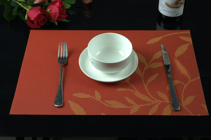 Washable Placemat for Dining Table Creative Heat Insulation Stain Resistant Anti-Skid Eat Mats - MRSLM