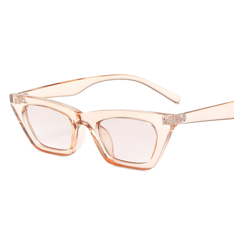 Women'S Retro Small Frame Cat Eye Solid Color Sunglasses - MRSLM