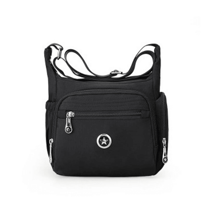 Travel Bag Women Shoulder Bag Multi-Pocket Nylon Waterproof Bag - MRSLM