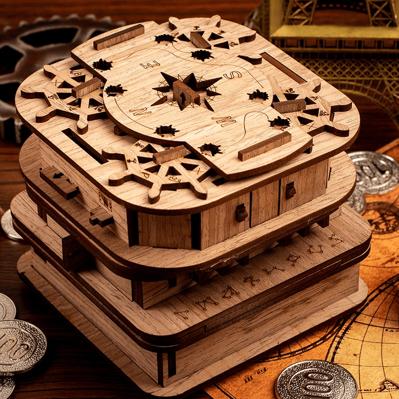 Wooden Decryption Book Box Toy High Difficulty - MRSLM