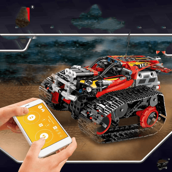 Remote Control Car Tracked Programming Racing Children Assembling - MRSLM