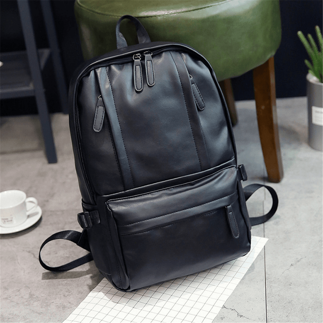 13L Leather Backpack Rucksack Laptop Shoulder Bag Outdoor Sports Travel - MRSLM