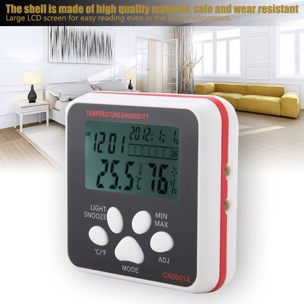 CN2001A LCD Display Digital Thermometer Humidity Meter -50-70 Degree Thermometer - MRSLM