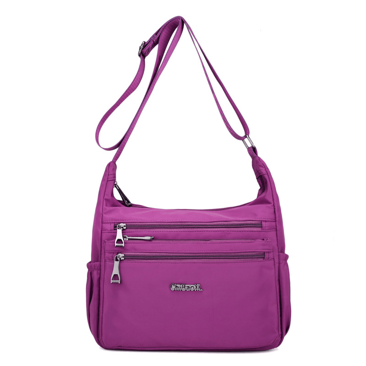 Women Nylon Light Shoulder Bags Multi Pockets Crossbody Bag - MRSLM