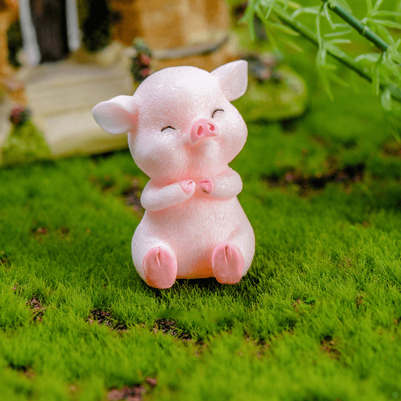 Succulent Cartoon Pendant Pig Year Resin Crafts - MRSLM