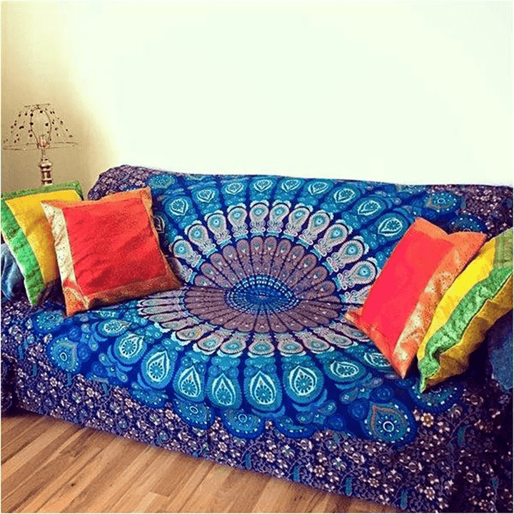 Honana WX-99 New 150X210Cm Bohemian Style Polyester Fiber Beach Towel Mat Tapestry Mandala Rectangle Bed Sheet - MRSLM