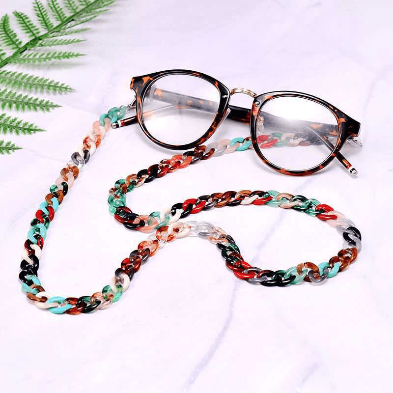 Glasses Chain Tortoiseshell Two-Color Non-Slip Anti-Lost Glasses Lanyard Halter Neck - MRSLM