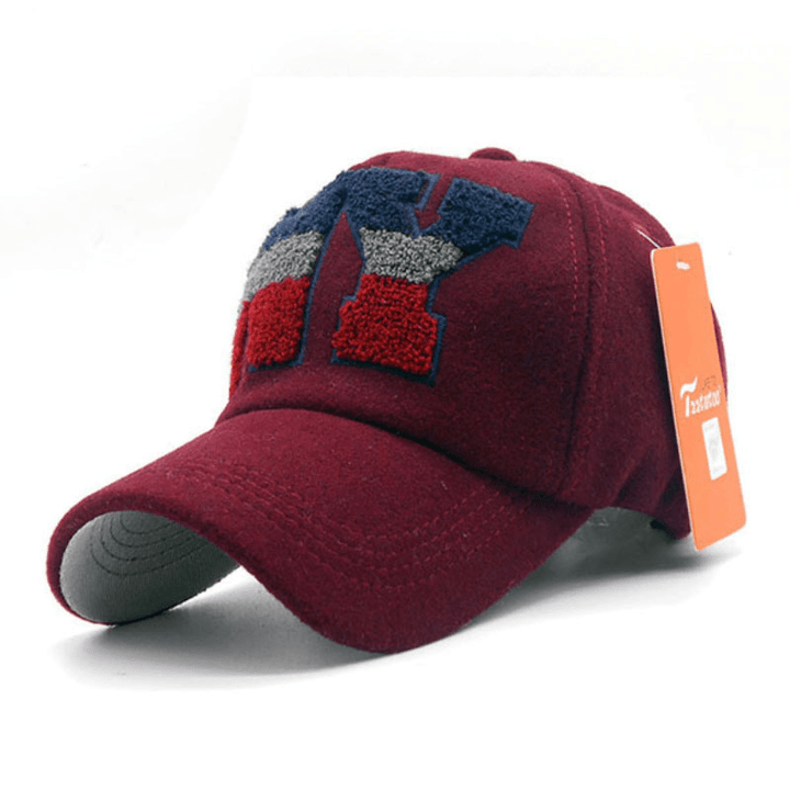 Male Students All-Match Autumn and Winter Woolen Baseball Cap - MRSLM