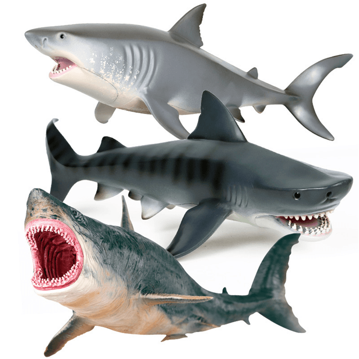 Shark Animal Model Simulation Marine Life PVC Shark Toys Children'S Adult Toys Gifts Decoration - MRSLM