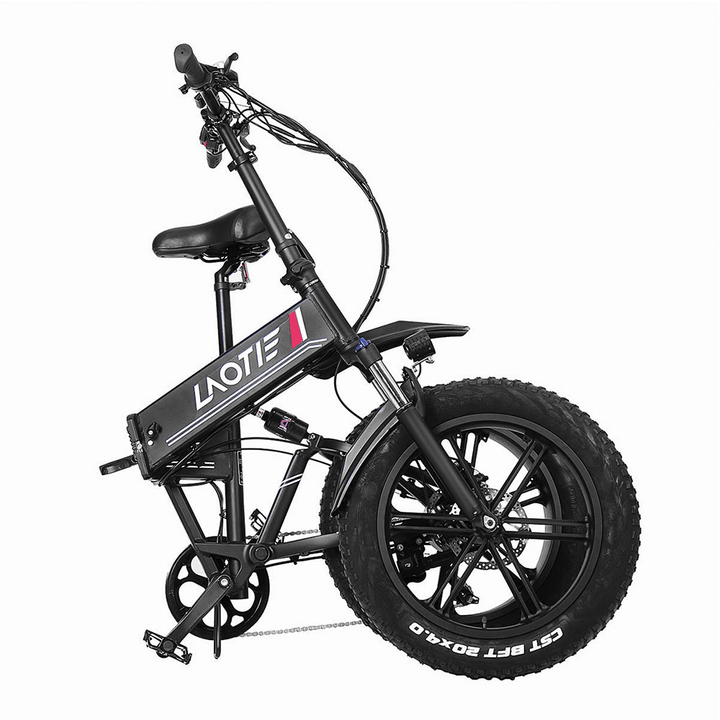 LAOTIE® FT5 20In Fat Tire 48V 10Ah 500W Folding Electric Moped Bike 35Km/H Top Speed 80-90Km Mileage E-Bike - MRSLM