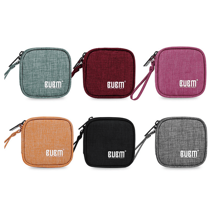 BUBM Travel Carrying Case for Small Electronics and Accessories Earphone Earbuds Cable Change Purse - MRSLM