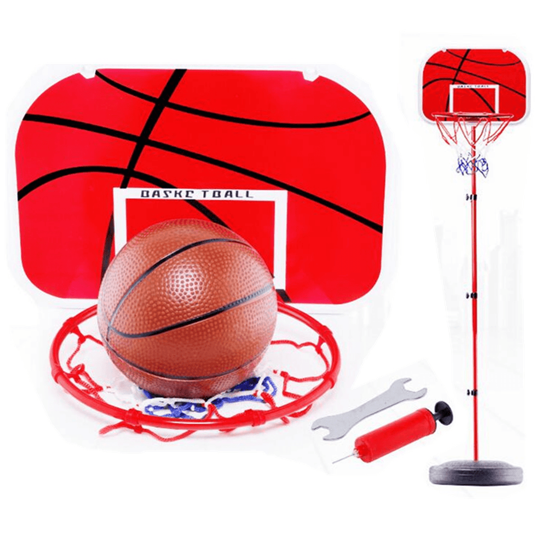 49-150Cm Adjustable Basketball Hoop Stand Basketball Backboard Mount Kids Toys Game with Basketball Air Pump - MRSLM