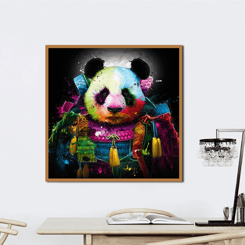 Miico Hand Painted Oil Paintings Animal Panda Paintings Wall Art for Home Decoration - MRSLM