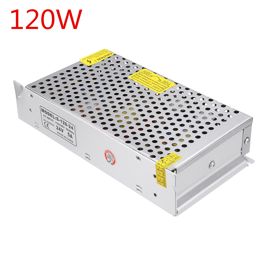 HANPOSE AC 110/220V to DC 12V 5A 60W/24V 5A 120W Universal Switching Power Supply for Nema 17 23 Stepper Motor 42 57 Motor Cnc/Led/Monitoring/3D Printer - MRSLM