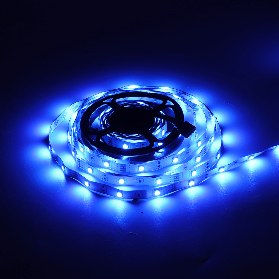 5M LED Light Strip Flexible Lamp 5050 SMD 44-Key Remote Controller RGB Colorful Changing String Lights Home Bedroom Lighting - MRSLM