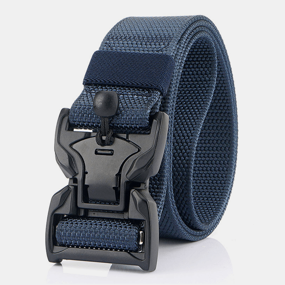 Men Nylon Braided 125Cm Magnet Quick Release Buckle Wear-Resistant Outdoor Military Training Tactical Belts - MRSLM