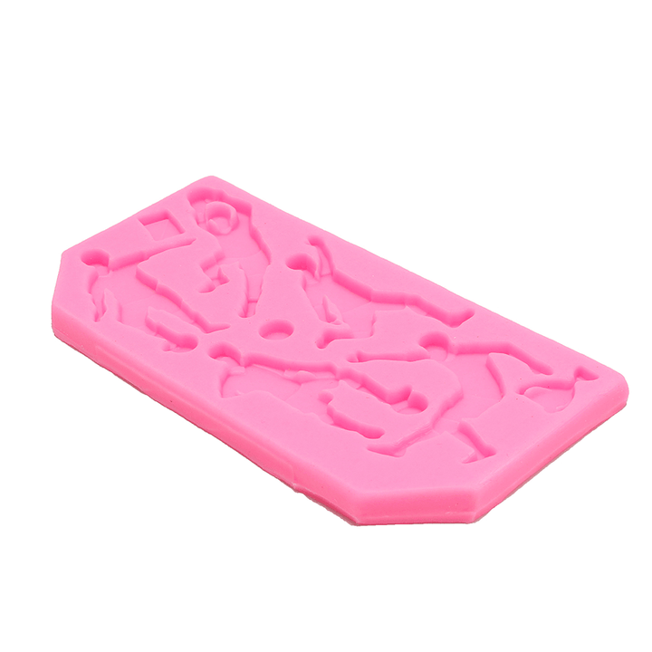 Food Grade Silicone Cake Mold DIY Chocalate Cookies Ice Tray Baking Tool Football Player Shape - MRSLM