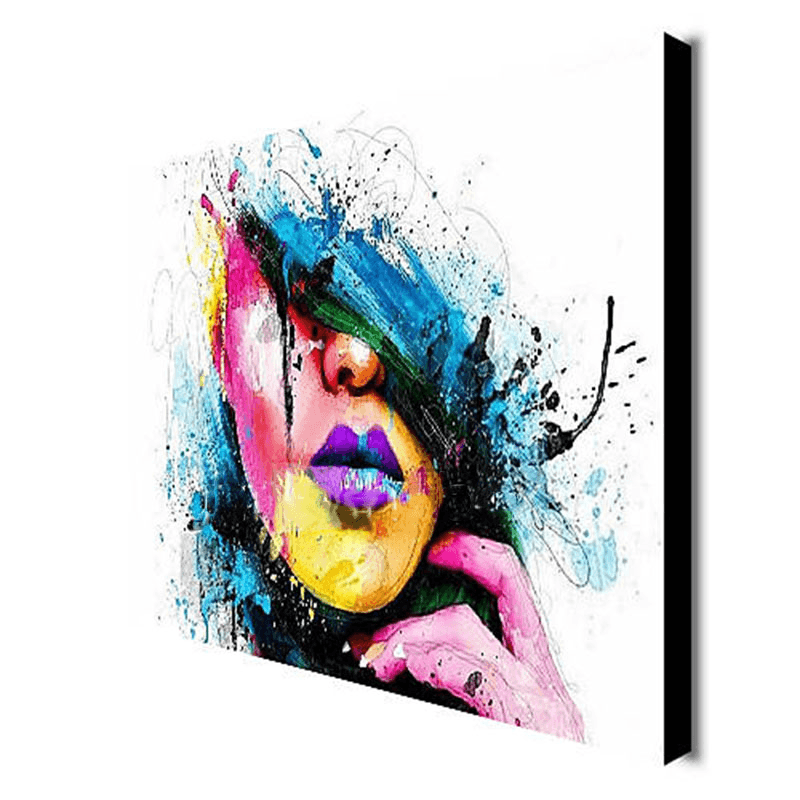 Hand Painted Oil Paintings People Modern Stretched on Canvas Wall Art for Home Decoration - MRSLM