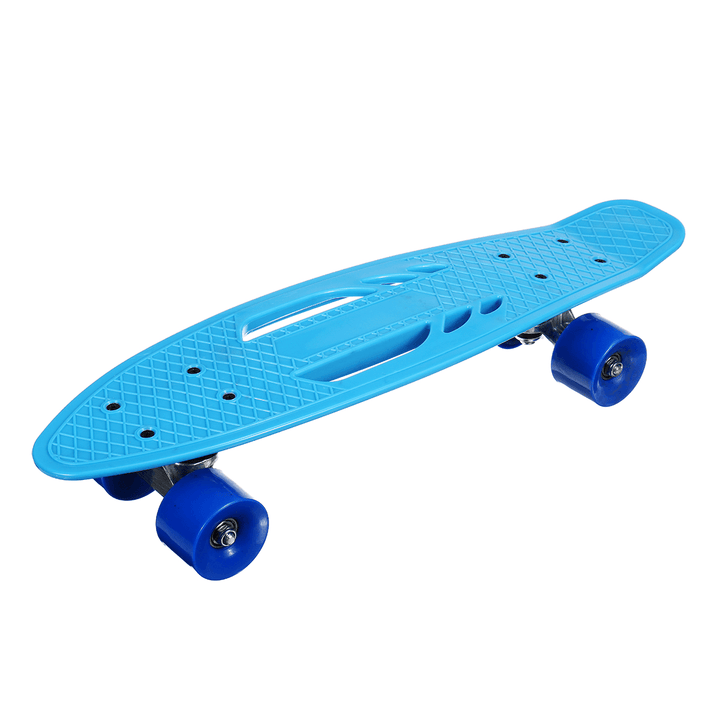 22Inch Unisex Children Adults Skateboards Hollow Design Skate Board Deck Strong Pulley Wheel High Elastic Shock Absorption PU Longboard - MRSLM