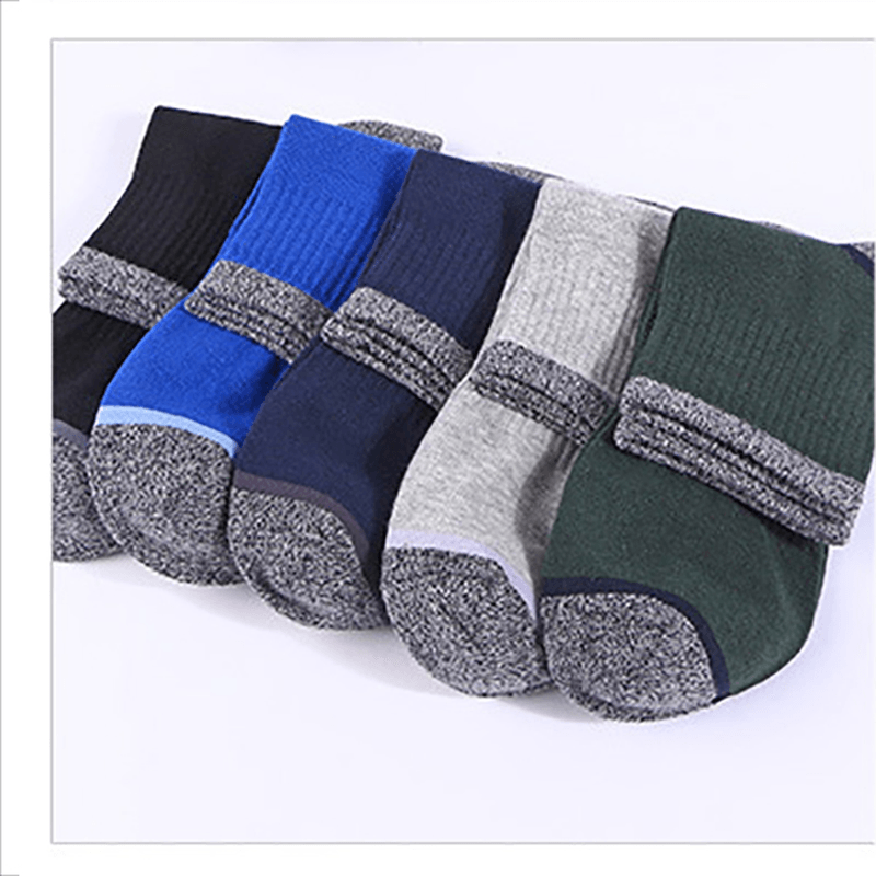 Men Sport Breathable Cotton Middle Tube Socks Casual Elastic Adjustable Socks - MRSLM