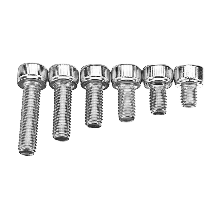 Suleve™ M5SH1 60Pcs M5 Stainless Steel 6-20Mm Hex Socket Cap Head Screw Allen Bolt Assortment Kit - MRSLM