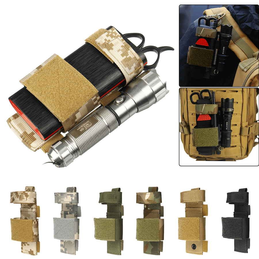 Outdoor Nylon Tactical Bag Flashlight Clip First Aid Tourniquet Buckle Strap Combat Application for Emergency Injury - MRSLM